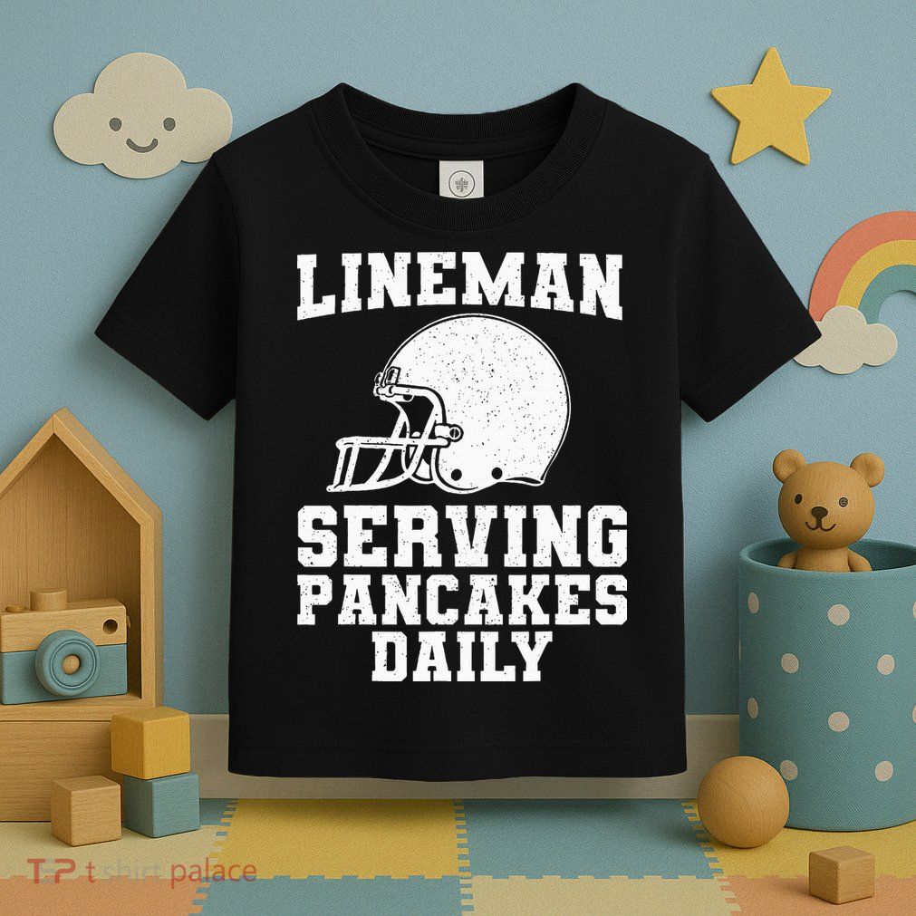 Funny Football Lineman Art For Offensive Lineman Toddler T-Shirt