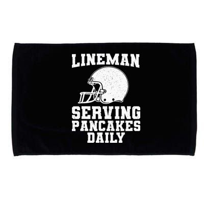 Funny Football Lineman Art For Offensive Lineman Microfiber Hand Towel