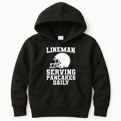 Funny Football Lineman Art For Offensive Lineman Kids Hoodie