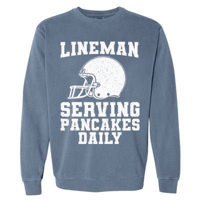 Funny Football Lineman Art For Offensive Lineman Garment-Dyed Sweatshirt