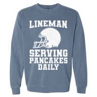 Funny Football Lineman Art For Offensive Lineman Garment-Dyed Sweatshirt