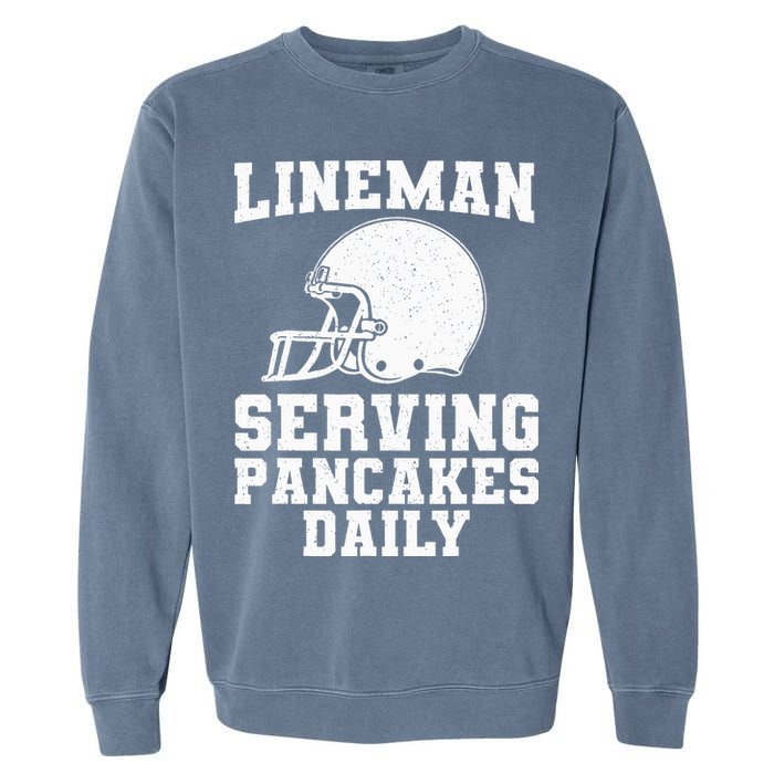 Funny Football Lineman Art For Offensive Lineman Garment-Dyed Sweatshirt