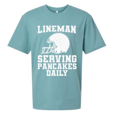 Funny Football Lineman Art For Offensive Lineman Sueded Cloud Jersey T-Shirt