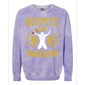 Fantasy Football League Champion Respect The Champ Trophy Gift Colorblast Crewneck Sweatshirt