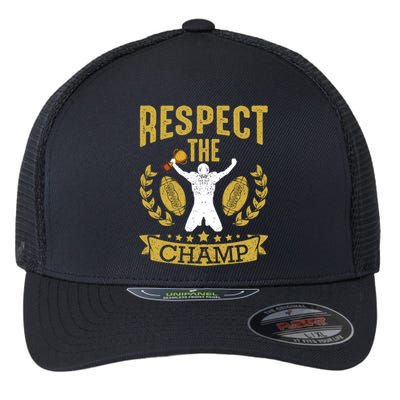 Fantasy Football League Champion Respect The Champ Trophy Gift Flexfit Unipanel Trucker Cap