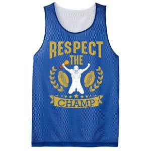 Fantasy Football League Champion Respect The Champ Trophy Gift Mesh Reversible Basketball Jersey Tank