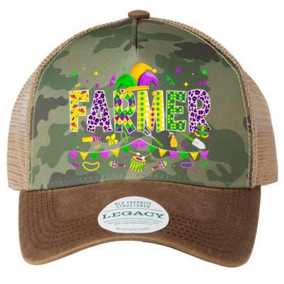 Funny Farmer Lover Mardi Gras Carnival Party Meaningful Gift Legacy Tie Dye Trucker Hat