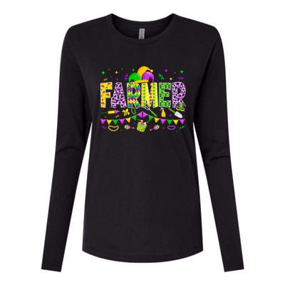 Funny Farmer Lover Mardi Gras Carnival Party Meaningful Gift Womens Cotton Relaxed Long Sleeve T-Shirt