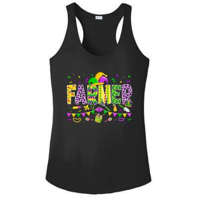 Funny Farmer Lover Mardi Gras Carnival Party Meaningful Gift Ladies PosiCharge Competitor Racerback Tank