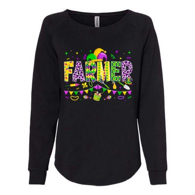 Funny Farmer Lover Mardi Gras Carnival Party Meaningful Gift Womens California Wash Sweatshirt