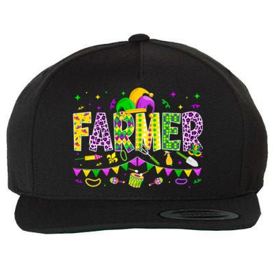 Funny Farmer Lover Mardi Gras Carnival Party Meaningful Gift Wool Snapback Cap