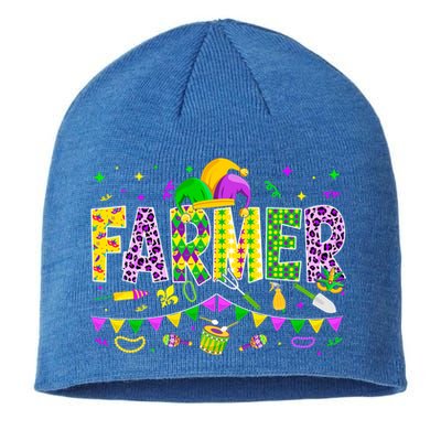 Funny Farmer Lover Mardi Gras Carnival Party Meaningful Gift Sustainable Beanie