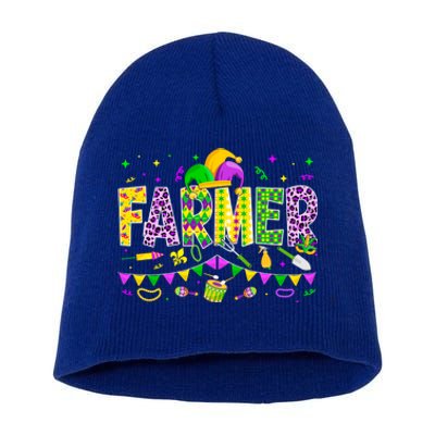 Funny Farmer Lover Mardi Gras Carnival Party Meaningful Gift Short Acrylic Beanie