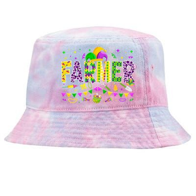 Funny Farmer Lover Mardi Gras Carnival Party Meaningful Gift Tie-Dyed Bucket Hat