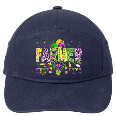 Funny Farmer Lover Mardi Gras Carnival Party Meaningful Gift 7-Panel Snapback Hat