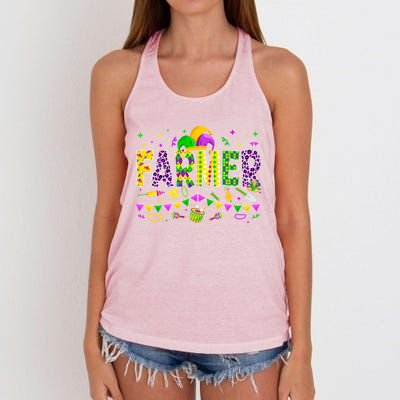 Funny Farmer Lover Mardi Gras Carnival Party Meaningful Gift Women's Knotted Racerback Tank