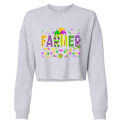 Funny Farmer Lover Mardi Gras Carnival Party Meaningful Gift Cropped Pullover Crew