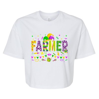 Funny Farmer Lover Mardi Gras Carnival Party Meaningful Gift Bella+Canvas Jersey Crop Tee