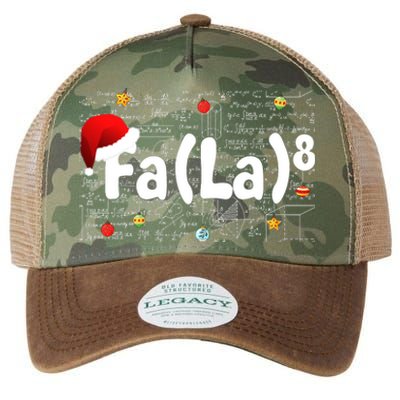 Funny Fa La 8 Merry Xmas Song Math Teacher Santa Hat Legacy Tie Dye Trucker Hat