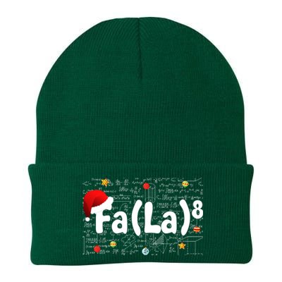 Funny Fa La 8 Merry Xmas Song Math Teacher Santa Hat Knit Cap Winter Beanie