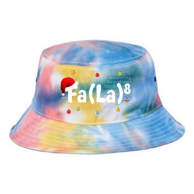 Funny Fa La 8 Merry Xmas Song Math Teacher Santa Hat Tie Dye Newport Bucket Hat