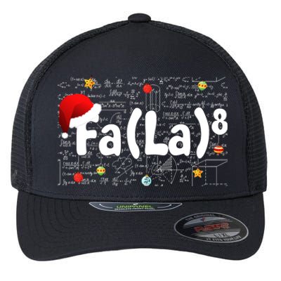 Funny Fa La 8 Merry Xmas Song Math Teacher Santa Hat Flexfit Unipanel Trucker Cap