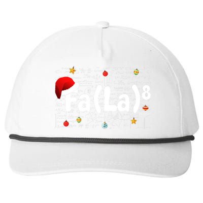 Funny Fa La 8 Merry Xmas Song Math Teacher Santa Hat Snapback Five-Panel Rope Hat