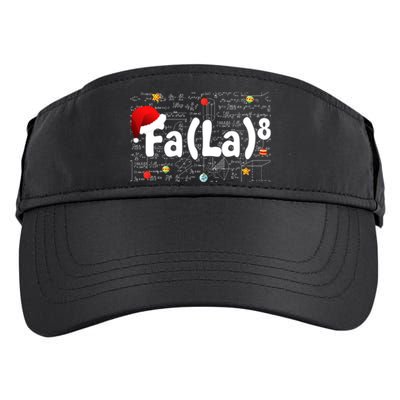 Funny Fa La 8 Merry Xmas Song Math Teacher Santa Hat Adult Drive Performance Visor