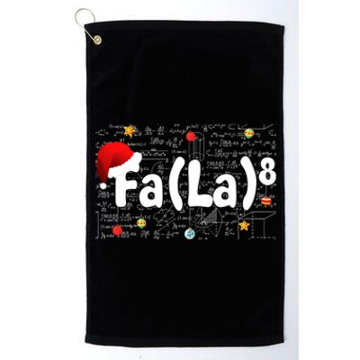 Funny Fa La 8 Merry Xmas Song Math Teacher Santa Hat Platinum Collection Golf Towel