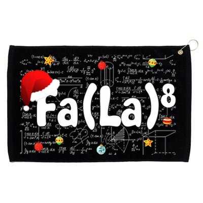 Funny Fa La 8 Merry Xmas Song Math Teacher Santa Hat Grommeted Golf Towel