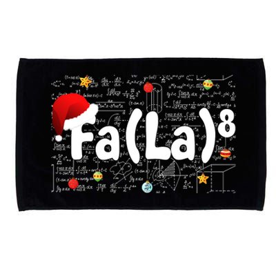 Funny Fa La 8 Merry Xmas Song Math Teacher Santa Hat Microfiber Hand Towel