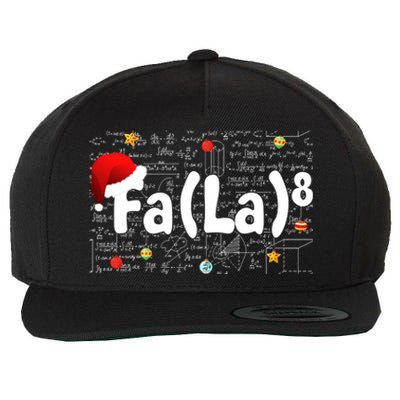 Funny Fa La 8 Merry Xmas Song Math Teacher Santa Hat Wool Snapback Cap