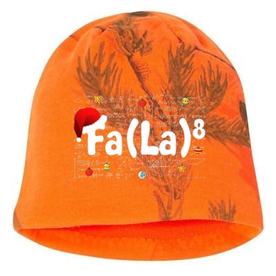 Funny Fa La 8 Merry Xmas Song Math Teacher Santa Hat Kati - Camo Knit Beanie