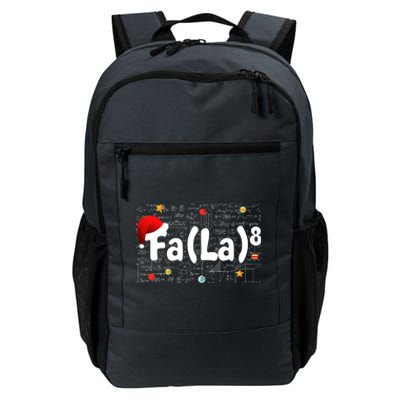 Funny Fa La 8 Merry Xmas Song Math Teacher Santa Hat Daily Commute Backpack