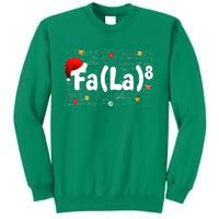 Funny Fa La 8 Merry Xmas Song Math Teacher Santa Hat Sweatshirt