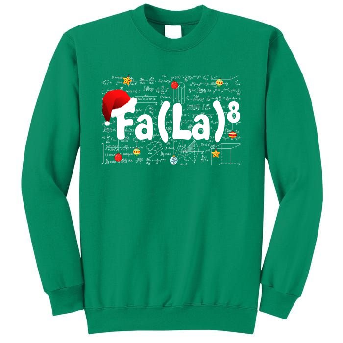 Funny Fa La 8 Merry Xmas Song Math Teacher Santa Hat Sweatshirt