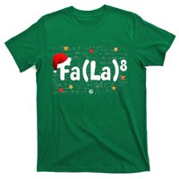 Funny Fa La 8 Merry Xmas Song Math Teacher Santa Hat T-Shirt