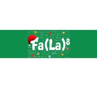 Funny Fa La 8 Merry Xmas Song Math Teacher Santa Hat Bumper Sticker