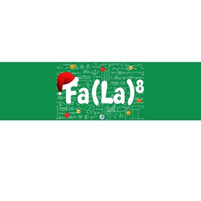 Funny Fa La 8 Merry Xmas Song Math Teacher Santa Hat Bumper Sticker