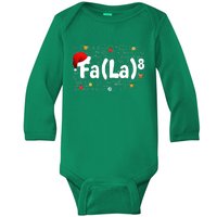 Funny Fa La 8 Merry Xmas Song Math Teacher Santa Hat Baby Long Sleeve Bodysuit