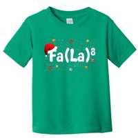 Funny Fa La 8 Merry Xmas Song Math Teacher Santa Hat Toddler T-Shirt