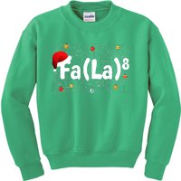 Funny Fa La 8 Merry Xmas Song Math Teacher Santa Hat Kids Sweatshirt