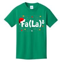 Funny Fa La 8 Merry Xmas Song Math Teacher Santa Hat Kids T-Shirt