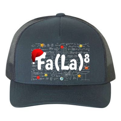 Funny Fa La 8 Merry Xmas Song Math Teacher Santa Hat Yupoong Adult 5-Panel Trucker Hat