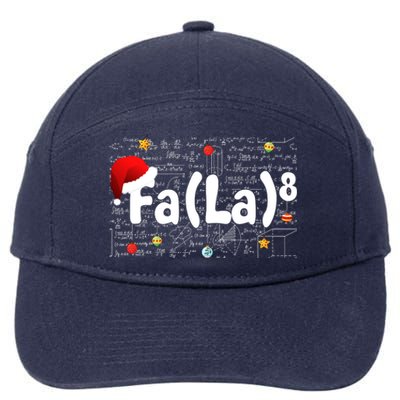 Funny Fa La 8 Merry Xmas Song Math Teacher Santa Hat 7-Panel Snapback Hat