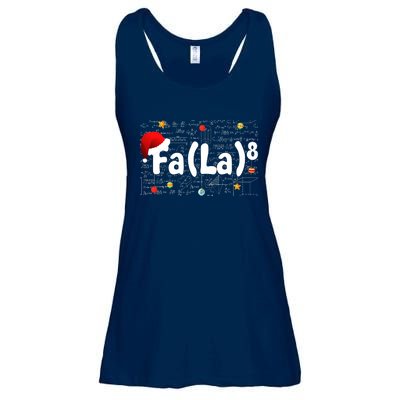 Funny Fa La 8 Merry Xmas Song Math Teacher Santa Hat Ladies Essential Flowy Tank