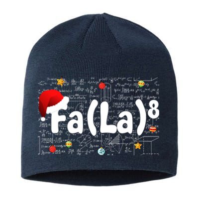 Funny Fa La 8 Merry Xmas Song Math Teacher Santa Hat Sustainable Beanie