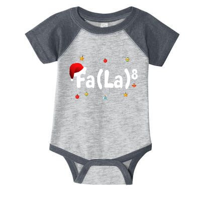 Funny Fa La 8 Merry Xmas Song Math Teacher Santa Hat Infant Baby Jersey Bodysuit