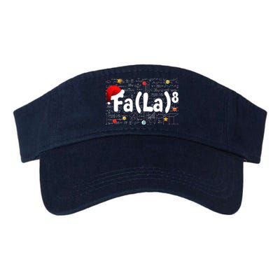 Funny Fa La 8 Merry Xmas Song Math Teacher Santa Hat Valucap Bio-Washed Visor