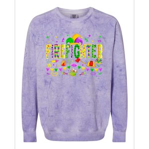 Funny Firefighter Lover Mardi Gras Carnival Party Gift Colorblast Crewneck Sweatshirt